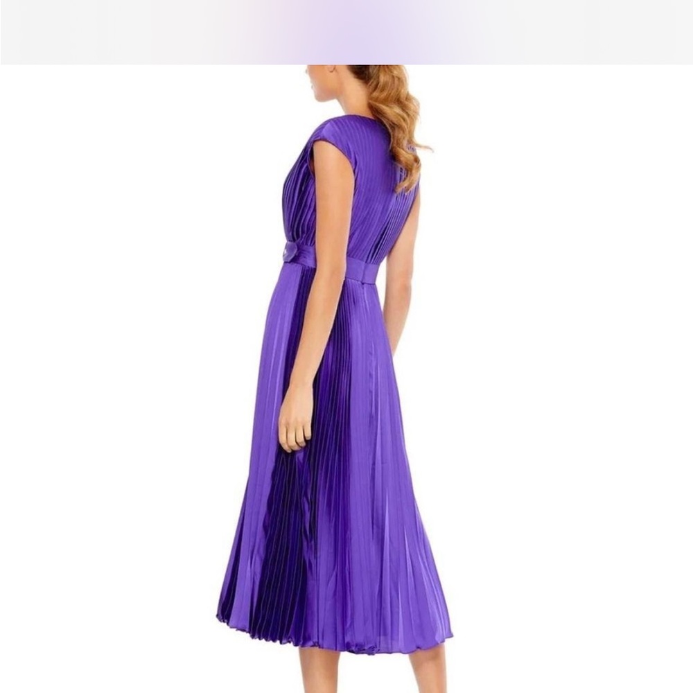 Mac Duggal Purple Pleated Dress - Picture 2 of 5